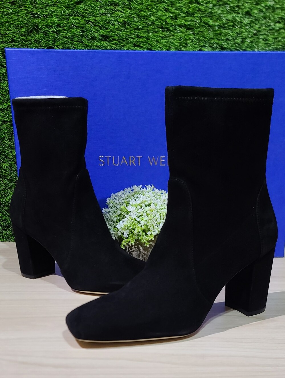 Stuart Weitzman Caressa 80 Bootie / Black Suede US Women's 7 NEW